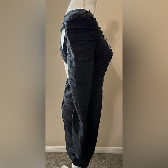 Free People Black Label ‘Look of Love’ Black Ruched Dress - Picture 5 of 9